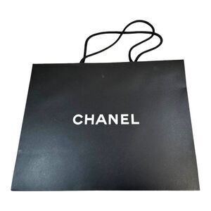 Chanel Black Shopping Bag With Rope Handles 17x13 Authentic Tote Gift Storage